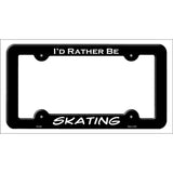 Skating Novelty Metal License Plate Frame LPF-054 Black