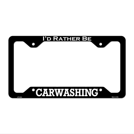 Carwashing Novelty Metal License Plate Frame LPF-063 12.25" x 6.5" Black Frame (LPF)