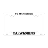 Carwashing Novelty Metal License Plate Frame LPF-063 12.25" x 6.5" White Frame (LPF)