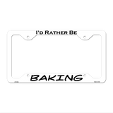 Baking Novelty Metal License Plate Frame LPF-064 12.25" x 6.5" White Frame (LPF)