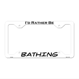 Bathing Novelty Metal License Plate Frame LPF-065 12.25" x 6.5" White Frame (LPF)