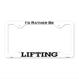 Lifting Novelty Metal License Plate Frame LPF-068 12.25" x 6.5" White Frame (LPF)