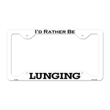 Lunging Novelty Metal License Plate Frame LPF-069 12.25" x 6.5" White Frame (LPF)
