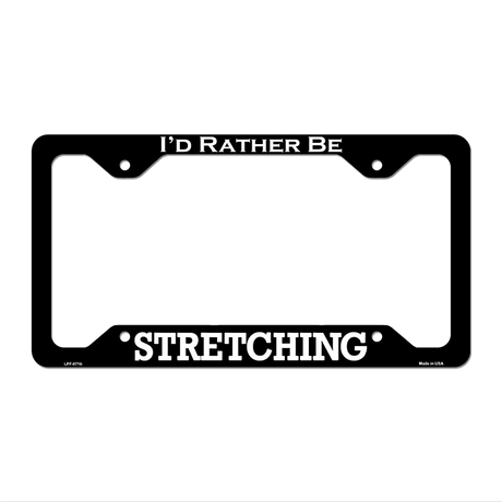 Stretching Novelty Metal License Plate Frame LPF-071 12.25" x 6.5" Black Frame (LPF)