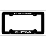 Flirting Novelty Metal License Plate Frame LPF-073 Black