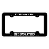 Redecorating Novelty Metal License Plate Frame LPF-075 Black