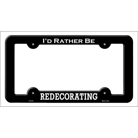 Redecorating Novelty Metal License Plate Frame LPF-075 Black