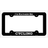 Cycling Novelty Metal License Plate Frame LPF-077 Black