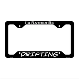 Drifting Novelty Metal License Plate Frame LPF-079 12.25" x 6.5" Black Frame (LPF)