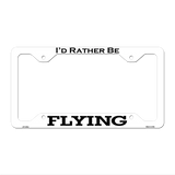 Flying Novelty Metal License Plate Frame LPF-085 12.25" x 6.5" White Frame (LPF)