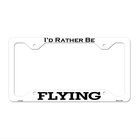 Flying Novelty Metal License Plate Frame LPF-085 12.25" x 6.5" White Frame (LPF)