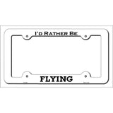 Flying Novelty Metal License Plate Frame LPF-085 White
