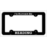 Reading Novelty Metal License Plate Frame LPF-086 Black