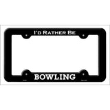 Bowling Novelty Metal License Plate Frame LPF-087 Black