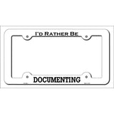 Documenting Novelty Metal License Plate Frame LPF-090 White