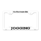 Jogging Novelty Metal License Plate Frame LPF-092 12.25" x 6.5" White Frame (LPF)