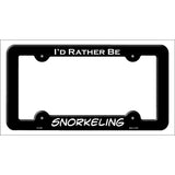 Snorkeling Novelty Metal License Plate Frame LPF-099 Black