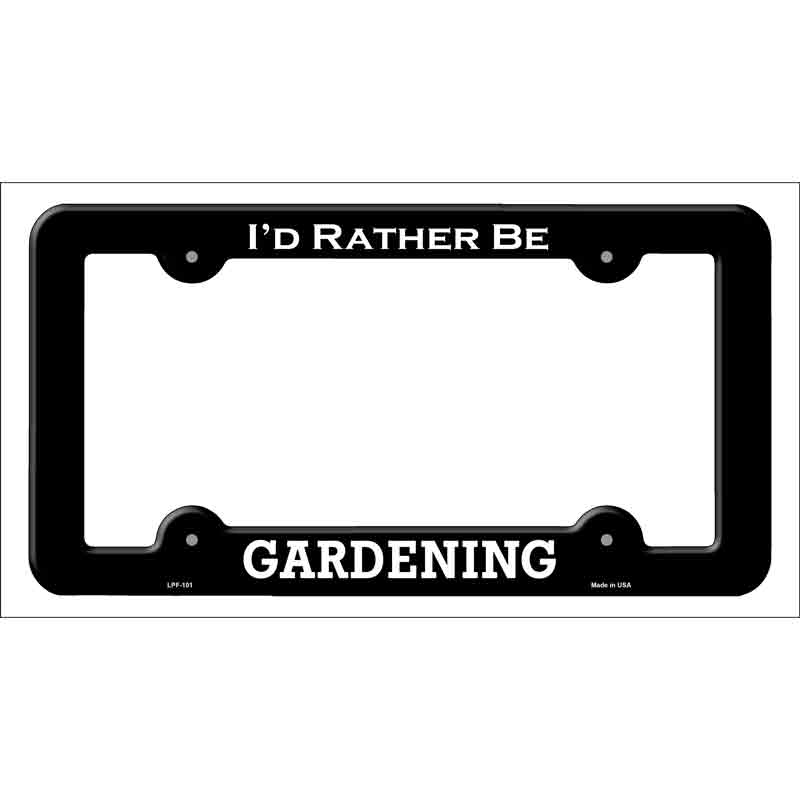 Gardening Novelty Metal License Plate Frame LPF-101 Black