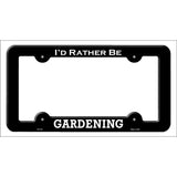 Gardening Novelty Metal License Plate Frame LPF-101 Black