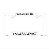 Painting Novelty Metal License Plate Frame LPF-106 12.25" x 6.5" White Frame (LPF)