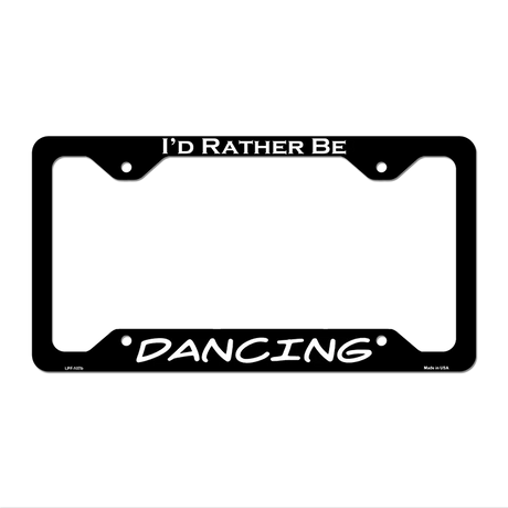 Dancing Novelty Metal License Plate Frame LPF-107 12.25" x 6.5" Black Frame (LPF)
