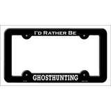 Ghosthunting Novelty Metal License Plate Frame LPF-109 Black