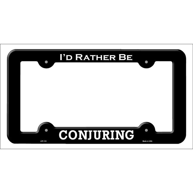 Conjuring Novelty Metal License Plate Frame LPF-110 Black