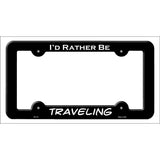 Traveling Novelty Metal License Plate Frame LPF-111 Black
