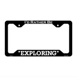 Exploring Novelty Metal License Plate Frame LPF-112 12.25" x 6.5" Black Frame (LPF)