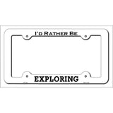 Exploring Novelty Metal License Plate Frame LPF-112 White