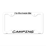 Camping Novelty Metal License Plate Frame LPF-115 12.25" x 6.5" White Frame (LPF)