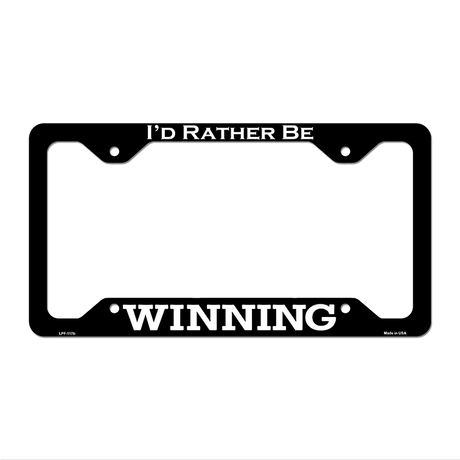 Winning Novelty Metal License Plate Frame LPF-117 12.25" x 6.5" Black Frame (LPF)