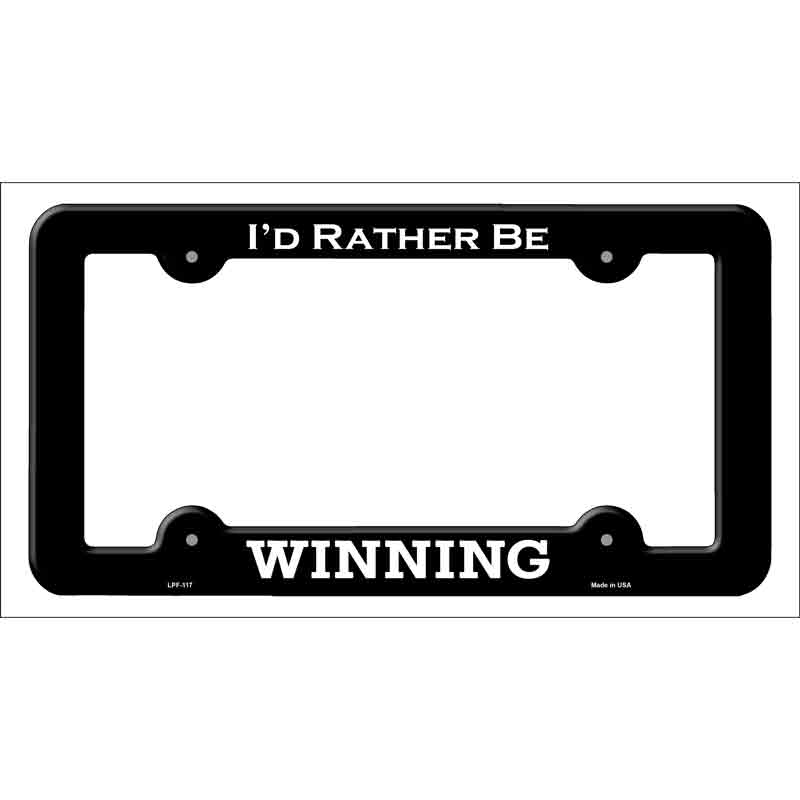 Winning Novelty Metal License Plate Frame LPF-117 Black