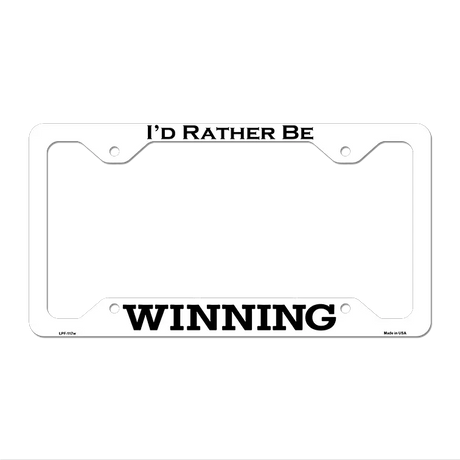 Winning Novelty Metal License Plate Frame LPF-117 12.25" x 6.5" White Frame (LPF)