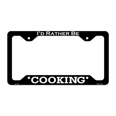 Cooking Novelty Metal License Plate Frame LPF-118 12" x 6" Black Frame (LPF)