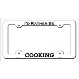 Cooking Novelty Metal License Plate Frame LPF-118 White