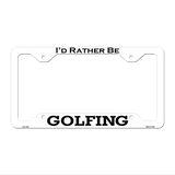 Golfing Novelty Metal License Plate Frame LPF-119 12.25" x 6.5" White Frame (LPF)
