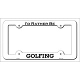 Golfing Novelty Metal License Plate Frame LPF-119 White