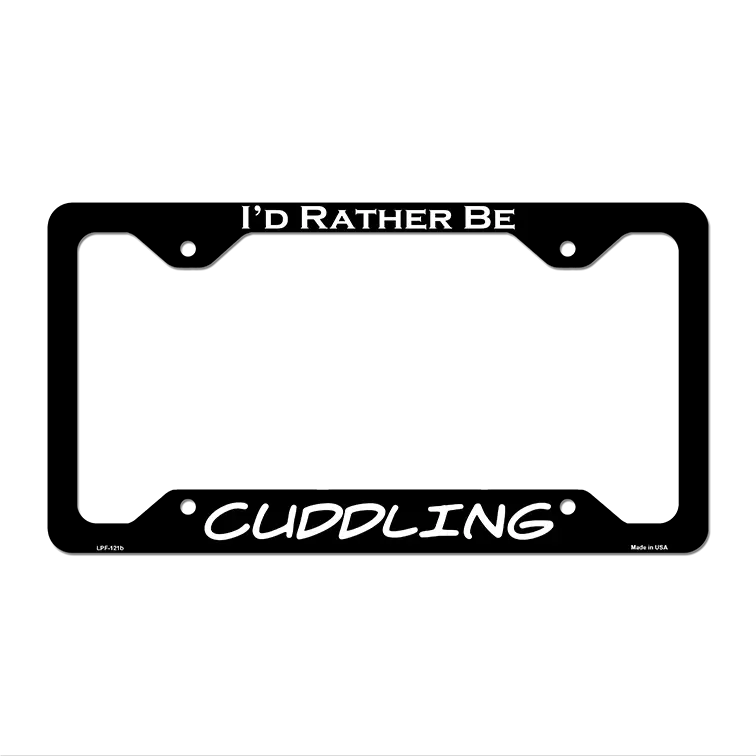 Cuddling Novelty Metal License Plate Frame LPF-121 12.25" x 6.5" Black Frame (LPF)