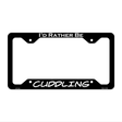 Cuddling Novelty Metal License Plate Frame LPF-121 12.25" x 6.5" Black Frame (LPF)