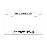Cuddling Novelty Metal License Plate Frame LPF-121 12.25" x 6.5" White Frame (LPF)