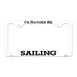 Sailing Novelty Metal License Plate Frame LPF-123 12.25" x 6.5" White Frame (LPF)