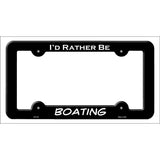 Boating Novelty Metal License Plate Frame LPF-124 Black