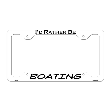 Boating Novelty Metal License Plate Frame LPF-124 12.25" x 6.5" White Frame (LPF)