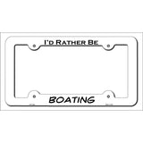 Boating Novelty Metal License Plate Frame LPF-124 White