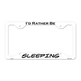 Sleeping Novelty Metal License Plate Frame LPF-127 12.25" x 6.5" White Frame (LPF)