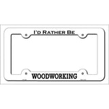 Woodworking Novelty Metal License Plate Frame LPF-129 White
