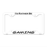 Gaming Novelty Metal License Plate Frame LPF-130 12.25" x 6.5" White Frame (LPF)