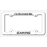 Gaming Novelty Metal License Plate Frame LPF-130 White