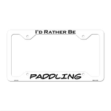 Paddling Novelty Metal License Plate Frame LPF-131 12.25" x 6.5" White Frame (LPF)